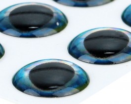 Ultra 3D Epoxy Eyes, Aquamarine, 8 mm